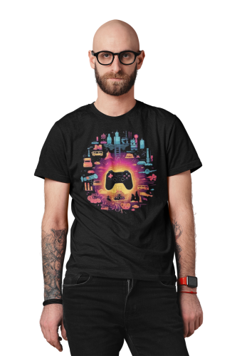 KOSZULKA GAMINGOWA DLA GRACZA ŚWIAT GIER VIDEO GAMER KONSOLA GAME PAD 
