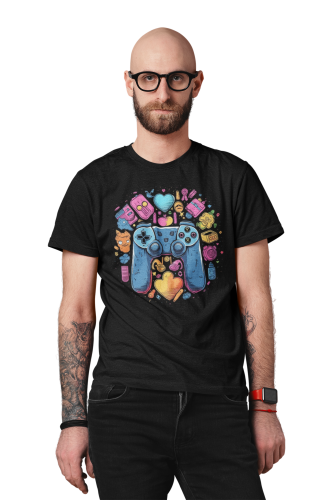 KOSZULKA GAMINGOWA DLA GRACZA ŚWIAT GIER VIDEO GAMER GAMEPAD 