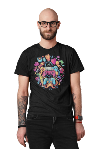 KOSZULKA GAMINGOWA DLA GRACZA ŚWIAT GIER VIDEO GAMER GAMEPADY 