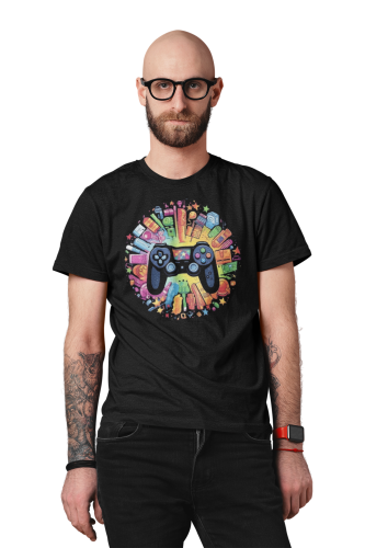 KOSZULKA GAMINGOWA DLA GRACZA ŚWIAT GIER VIDEO GAMER PAD DO GIER