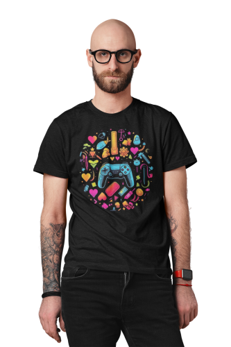 KOSZULKA GAMINGOWA DLA GRACZA ŚWIAT GIER VIDEO GAMER PAD DO GIER 98