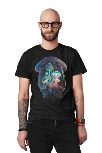 KOSZULKA MĘSKA NIEZWYKŁE GRZYBKI HALUCYNKI GRZYBKI HALUCYNOGENNE ODLOT MAGICZNY ŚWIAT 