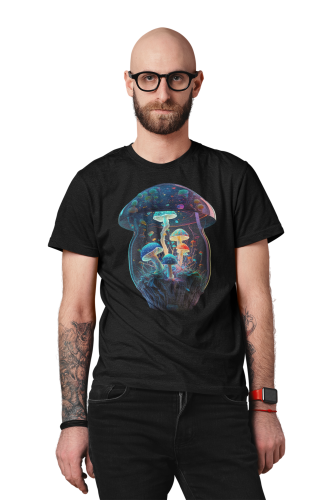 KOSZULKA MĘSKA NIEZWYKŁE GRZYBKI HALUCYNKI GRZYBKI HALUCYNOGENNE ODLOT MAGICZNY ŚWIAT 06 