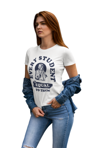 KOSZULKA DAMSKA DLA NAUCZYCIELKI DZIEŃ NAUCZYCIELA PREZENT EVERY STUDENT IS EQUAL 