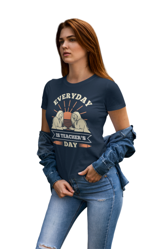KOSZULKA DAMSKA DLA NAUCZYCIELKI DZIEŃ NAUCZYCIELA PREZENT EVERYDAY IS TEACHER'S DAY 
