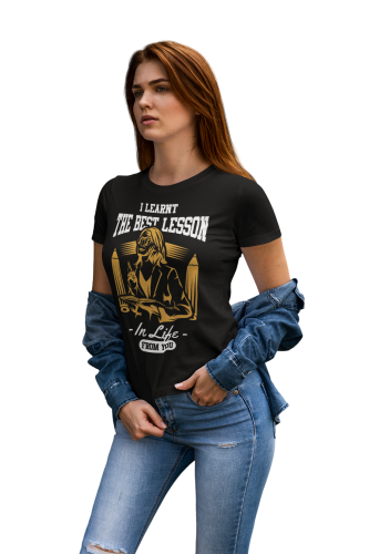 KOSZULKA DAMSKA DLA NAUCZYCIELKI DZIEŃ NAUCZYCIELA PREZENT I LEARNT THE BEST LESSON 