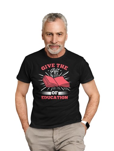 KOSZULKA MĘSKA DLA NAUCZYCIELA BELFER DZIEŃ NAUCZYCIELA PREZENT GIVE THE GIFT OF EDUCATION 