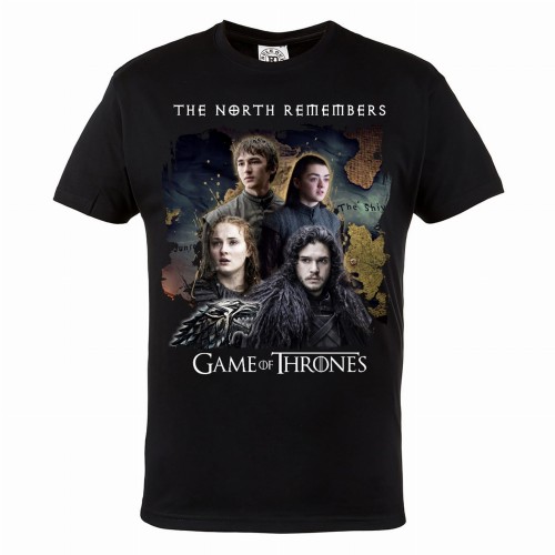 GRA O TRON KOSZULKA MĘSKA GAME OF THRONES THE NORTH REMEMBERS 