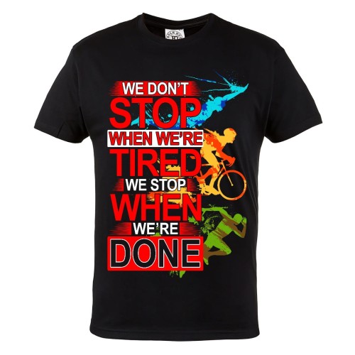 TRIATHLON KOSZULKA MĘSKA TRIATHLON STOP TIRED 
