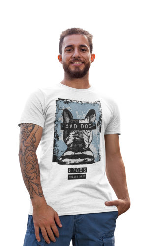 MĘSKA KOSZULKA Z PSEM DLA WIELBICIELA PSÓW PIES BULDOG FRANCUSKI ARESZTOWANY FRENCH BULLDOG