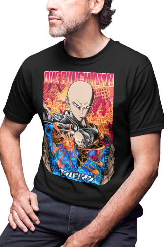 MĘSKA KOSZULKA ONE PUNCH MAN ANIME MANGA SUPERBOHATER SAITAMA MISTRZ GENOSA 