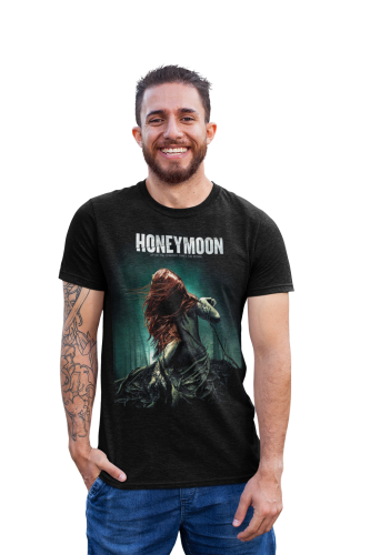 MĘSKA KOSZULKA FILMOWA Z NADRUKIEM NA HALLOWEEN HORROR MIESIĄC MIODOWY HONEYMOON 