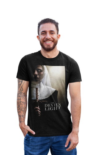 MĘSKA KOSZULKA FILMOWA Z NADRUKIEM NA HALLOWEEN HORROR EGZORCYZMY SIOSTRY ANN THE DEVIL'S LIGHT ZAKONNICA 