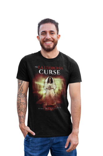 MĘSKA KOSZULKA FILMOWA Z NADRUKIEM NA HALLOWEEN HORROR TOPIELISKO KLĄTWA LA LLORONY