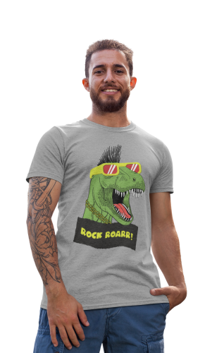 MĘSKA KOSZULKA MUZYCZNA MUZYKA DINOZAUR ROCK ROARR IROKEZ