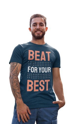 MĘSKA KOSZULKA MUZYCZNA MUZYKA BEAT FOR YOUR BEST DLA MELOMANA