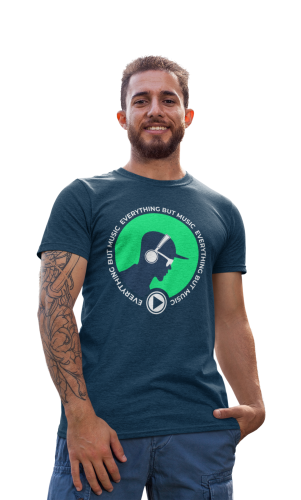 MĘSKA KOSZULKA MUZYCZNA MUZYKA SŁUCHAWKI EVERYTHING BUT MUSIC