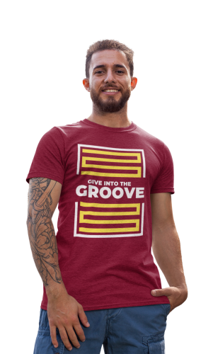 MĘSKA KOSZULKA MUZYCZNA MUZYKA GIVE INTO THE GROOVE