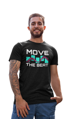 MĘSKA KOSZULKA MUZYCZNA MUZYKA DLA MELOMANA MOVE THE BEAT