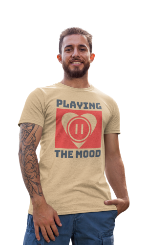 MĘSKA KOSZULKA MUZYCZNA MUZYKA SERCE PLAYING THE MOOD