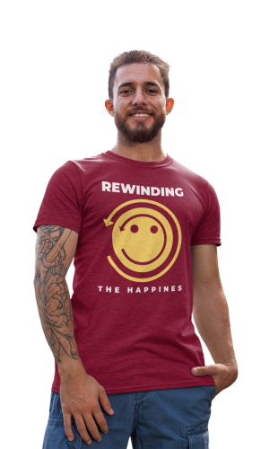 MĘSKA KOSZULKA MUZYCZNA MUZYKA REWINDING THE HAPPINESS