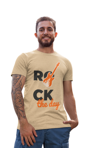 MĘSKA KOSZULKA MUZYCZNA MUZYKA DLA GITARZTSTY ROCK THE DAY 