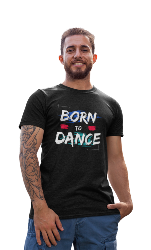 MĘSKA KOSZULKA MUZYCZNA IMPREZOWA MUZYKA TANIEC BORN TO DANCE