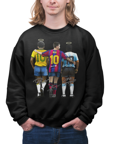 MĘSKA BLUZA DLA PIŁKARZA PIŁKA NOŻNA LEGENDY PELE MESSI MARADONA AUTOGRAFY 