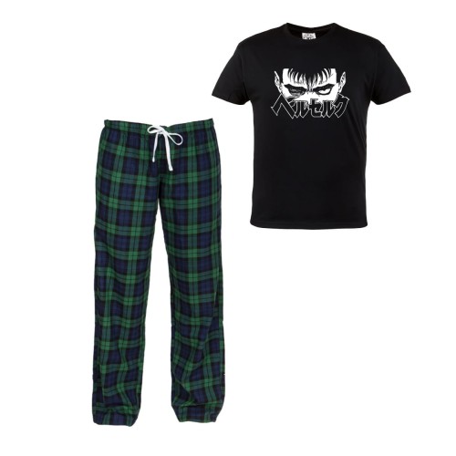 MĘSKA PIŻAMA ANIME DARK FANTASY MANGA BERSERK CZARNY SZERMIERZ GUTS 1