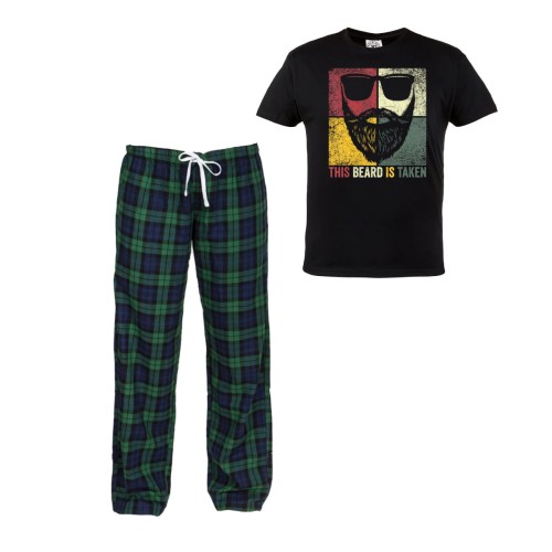 MĘSKA PIŻAMA DLA BRODACZA BRODA THIS BEARD IS TAKEN VINTAGE 1