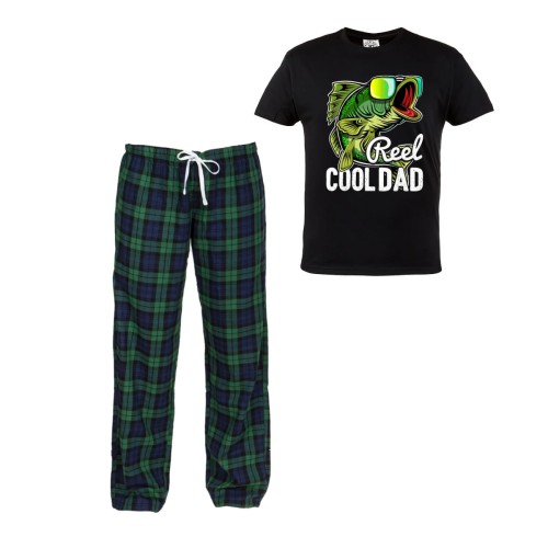 MĘSKA PIŻAMA WĘDKARSKA NA PREZENT DLA TATY WĘDKARZA REEL COOL DAD 1