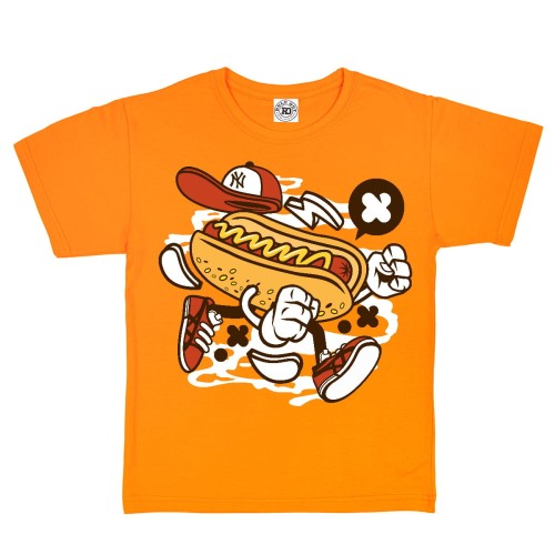 KOSZULKA DZIECIĘCA CASUAL NA PREZENT HOT DOG FAST FOOD 