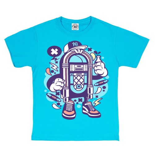 KOSZULKA DZIECIĘCA CASUAL NA PREZENT MUSIC BOX JUKE BOX SZAFA GRAJĄCA 