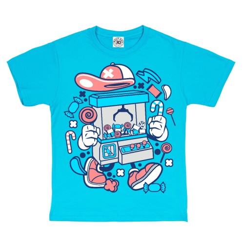 KOSZULKA DZIECIĘCA CASUAL NA PREZENT MASZYNA ZE SŁODYCZAMI 