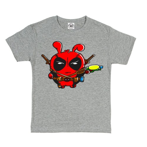 KOSZULKA DZIECIĘCA Z ZABAWNYM NADRUKIEM CASUAL NA PREZENT DEADPOOL PISTOLET NA WODĘ 
