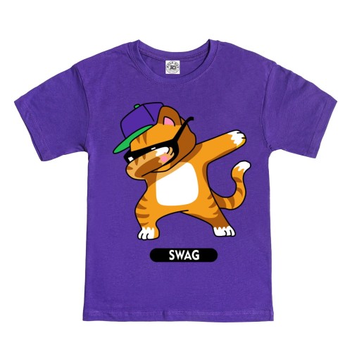 KOSZULKA DZIECIĘCA CASUAL KOTEK SWAG STYLÓWA DABBING 1