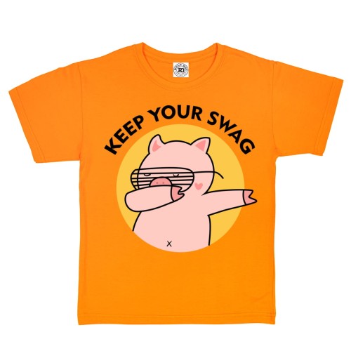 KOSZULKA DZIECIĘCA CASUAL ŚWINKA KEEP YOUR SWAG STYLÓWA DABBING 1