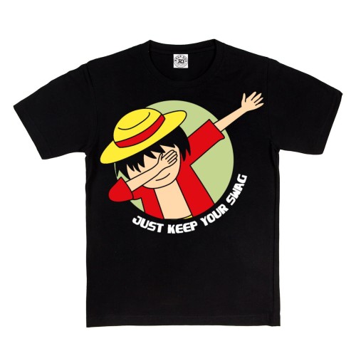 KOSZULKA DZIECIĘCA CASUAL ONE PIECE LUFFY JUST KEEP YOUR SWAG STYLÓWA  DABBING