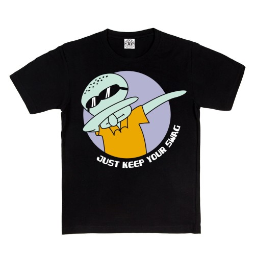 KOSZULKA DZIECIĘCA CASUAL SPONGEBOB SKALMAR JUST KEEP YOUR SWAG STYLÓWA  DABBING 1