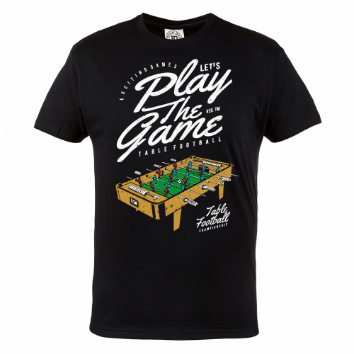 MĘSKA KOSZULKA PIŁKA NOŻNA NA STOLE GRA PIŁKARZYKI LET'S PLAY THE GAME 