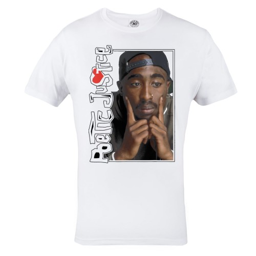 MĘSKA KOSZULKA MUZYCZNA Z NADRUKIEM TUPAC SHAKUR 2PAC HIP HOP POETIC JUSTICE 