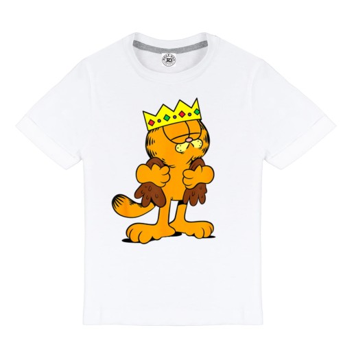 DZIECIĘCA PIŻAMA Z NADRUKIEM BAJKA GARFIELD RUDY KOT W KORONIE KRÓL 2