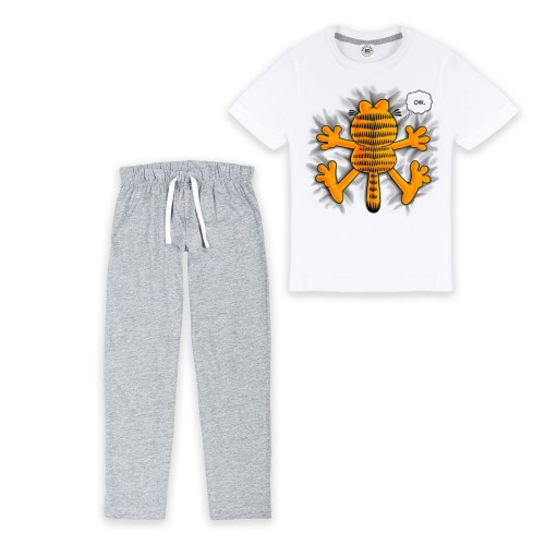 DZIECIĘCA PIŻAMA Z NADRUKIEM BAJKA GARFIELD RUDY KOTEK 1