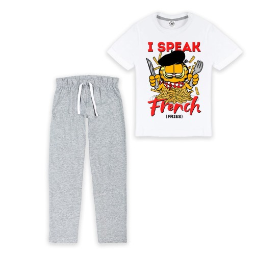 DZIECIĘCA PIŻAMA Z NADRUKIEM BAJKA GARFIELD RUDY KOT FRYTKI I SPEAK FRENCH (FRIES) 1