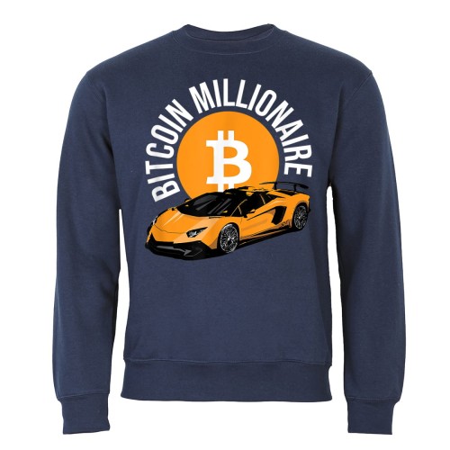 MĘSKA BLUZA Z NADRUKIEM BITCOIN KRYPTOWALUTY  