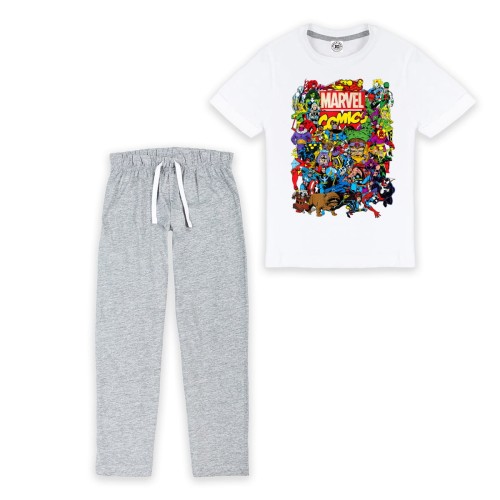 DZIECIĘCA PIŻAMA Z NADRUKIEM MARVEL COMICS SUPERBOHATEROWIE POSTACIE Z KOMIKSÓW 1