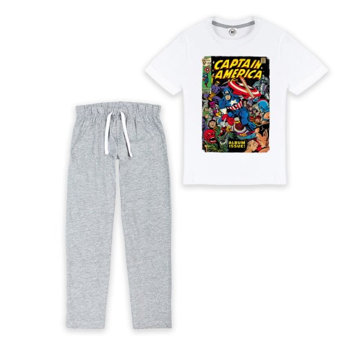 DZIECIĘCA PIŻAMA Z NADRUKIEM MARVEL SUPERBOHATER KAPITAN AMERYKA KOMIKS CAPTAIN AMERICA 1