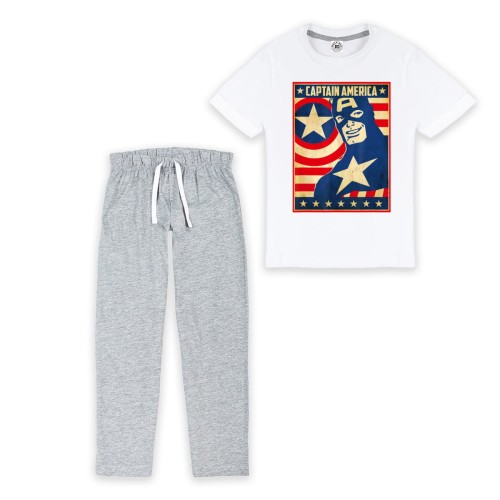 DZIECIĘCA PIŻAMA Z NADRUKIEM MARVEL SUPERBOHATER KAPITAN AMERYKA KOMIKS 1