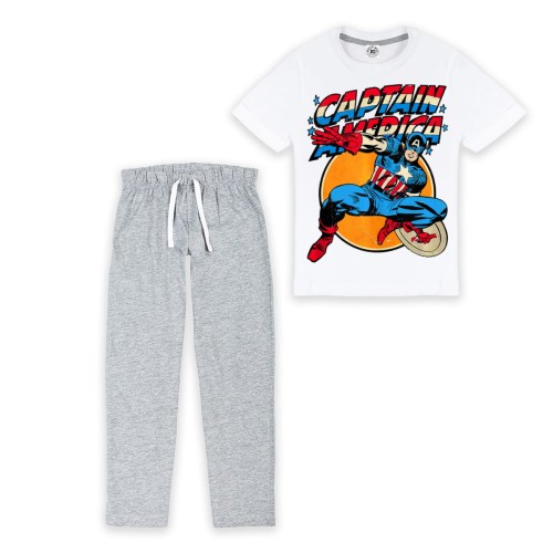 DZIECIĘCA PIŻAMA Z NADRUKIEM MARVEL SUPERBOHATER SUPERHERO KAPITAN AMERYKA 1