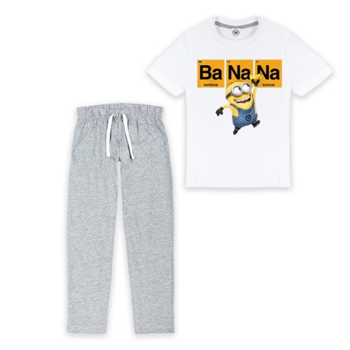 DZIECIĘCA PIŻAMA Z NADRUKIEM BAJKA MINIONKI ŻÓŁTE STWORKI BANANA 1